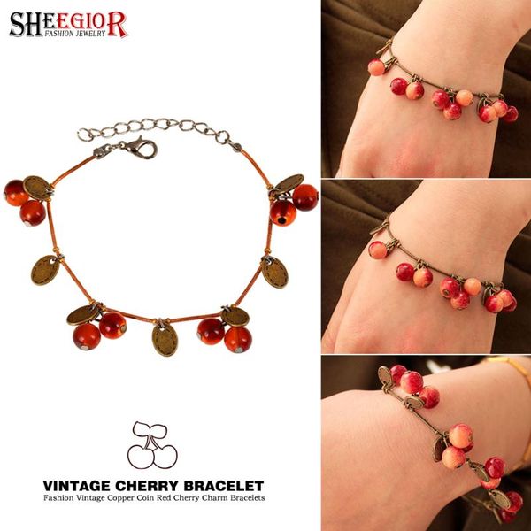 charm bracelets love red beads cherry for women accessories vintage coin copper chain grape bracelet bangle fashion jewelry gift, Golden;silver
charm bracelets love red beads cherry for women accessories vintage coin copper chain grape bracelet bangle fashion jewelry gift, Golden;silver