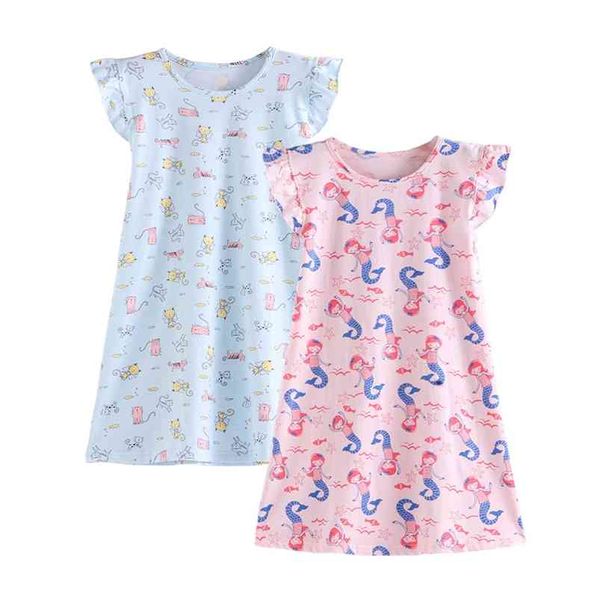 cartoon pattern summer thin cotton short sleeve girls nightgowns pajamas nightgown girl sleeping gowns kids dresses sleepwear 210915, Blue;red
cartoon pattern summer thin cotton short sleeve girls nightgowns pajamas nightgown girl sleeping gowns kids dresses sleepwear 210915, Blue;red