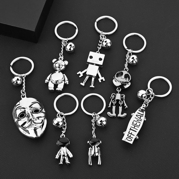 2021 fashion keychain creative cartoon mask metal cool astronaut bear pendant car keychain, Silver
2021 fashion keychain creative cartoon mask metal cool astronaut bear pendant car keychain, Silver