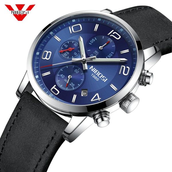 wristwatches nibosi chronograph men sport watch male leather automatic date quartz watches mens waterproof relogio masculin, Slivery;brown
wristwatches nibosi chronograph men sport watch male leather automatic date quartz watches mens waterproof relogio masculin, Slivery;brown