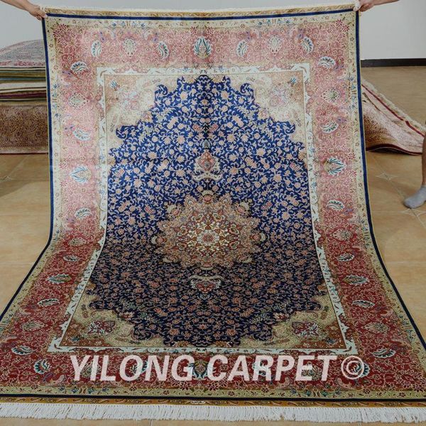 carpets yilong 5'x7.5' hand knotted silk carpet vantage exquisite handmade 100% persian rug (1121)
carpets yilong 5'x7.5' hand knotted silk carpet vantage exquisite handmade 100% persian rug (1121)