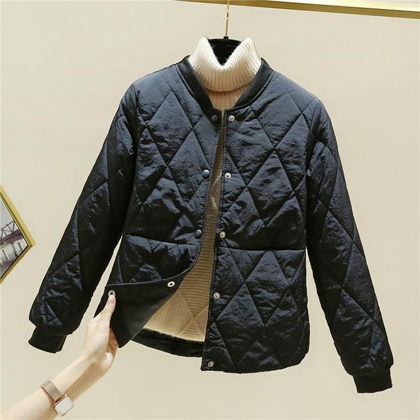 women's down & parkas jacket spring autumn o-neck quilting short cotton-padded bomber coat pilots zipper chaquetas outerwear, Black
women's down & parkas jacket spring autumn o-neck quilting short cotton-padded bomber coat pilots zipper chaquetas outerwear, Black