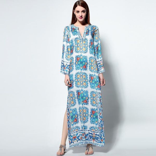 casual dresses european women spring and summer clothingvintage blue white porcelain printing beaded v neck split dress, Black;gray
casual dresses european women spring and summer clothingvintage blue white porcelain printing beaded v neck split dress, Black;gray