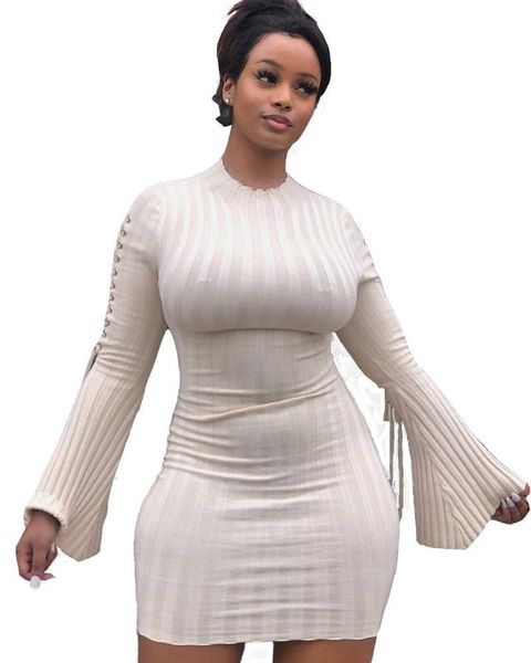 casual dresses women mini dress flare sleeve solid color party night clubwear for christmas vestidos 1wmo, Black;gray
casual dresses women mini dress flare sleeve solid color party night clubwear for christmas vestidos 1wmo, Black;gray