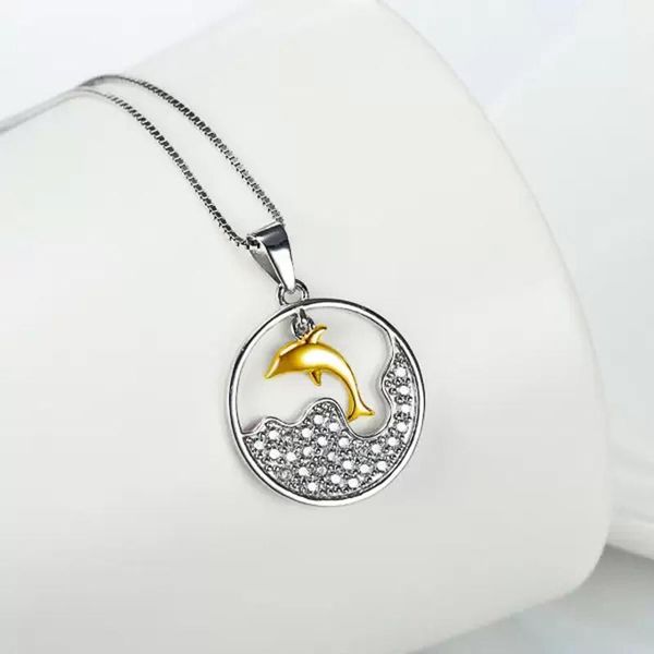 pendant necklaces huitan delicate animal necklace with shiny cz stone lovely little dolphin anniversary gift 2021 trendy jewelry for women, Silver
pendant necklaces huitan delicate animal necklace with shiny cz stone lovely little dolphin anniversary gift 2021 trendy jewelry for women, Silver
