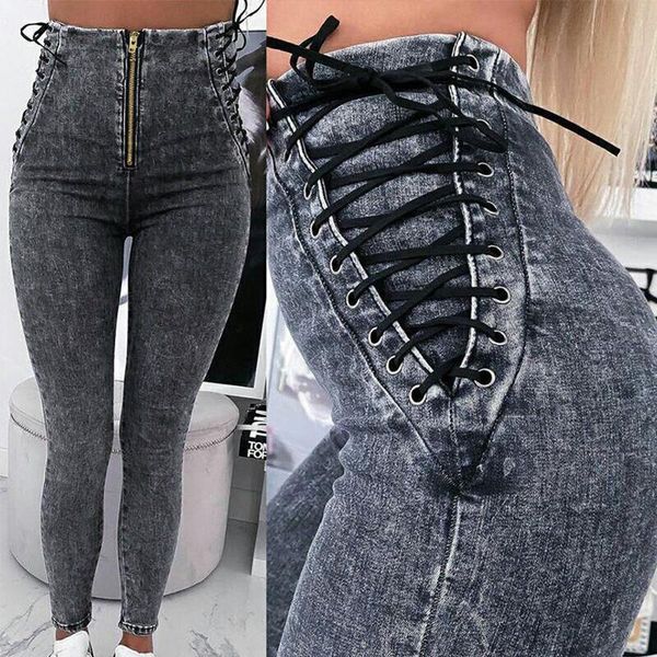 women's jeans donsignet women 2021 corn bandage adjustable waist zipper fashion pencil pants streetwear for, Blue
women's jeans donsignet women 2021 corn bandage adjustable waist zipper fashion pencil pants streetwear for, Blue
