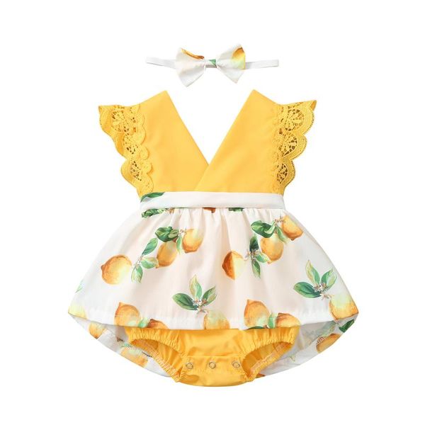 girl's dresses toddler baby girls dress bodysuit lace sleeve lemon print infant born headband summer princess vestidos, Red;yellow
girl's dresses toddler baby girls dress bodysuit lace sleeve lemon print infant born headband summer princess vestidos, Red;yellow