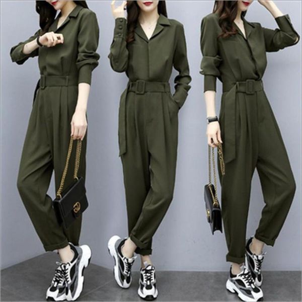women's jumpsuits & rompers women 2021 spring autumn long sleeve slim jumpsuit female belted waist wide leg pants lady elegant overalls, Black;white
women's jumpsuits & rompers women 2021 spring autumn long sleeve slim jumpsuit female belted waist wide leg pants lady elegant overalls, Black;white