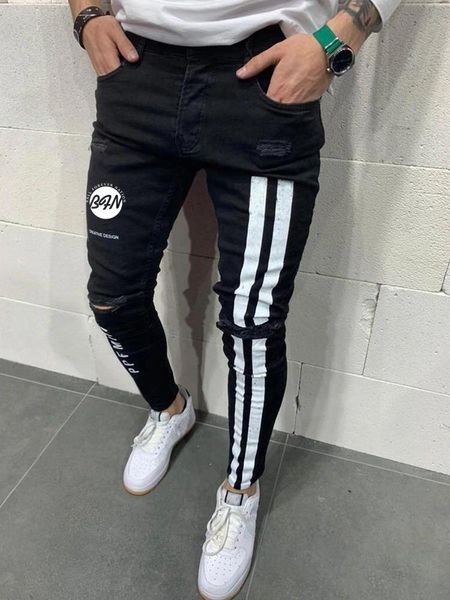 jeans men skinny striped broken hole zipper pencil pants wash vintage hip hop work trousers slim printed european big size men's, Blue
jeans men skinny striped broken hole zipper pencil pants wash vintage hip hop work trousers slim printed european big size men's, Blue