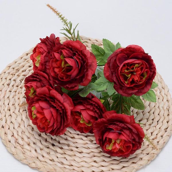 decorative flowers & wreaths 1/3/5pcs 7 heads 32cm silk peony artificial flower bouquet fake for home wedding interior decoration
decorative flowers & wreaths 1/3/5pcs 7 heads 32cm silk peony artificial flower bouquet fake for home wedding interior decoration