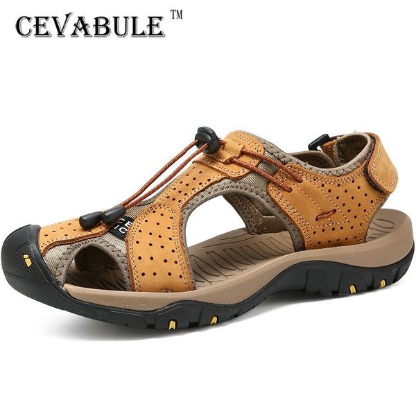 sandals cevabule head men's beach shoes genuine leather outdoor vietnamese sales wading clk, Black
sandals cevabule head men's beach shoes genuine leather outdoor vietnamese sales wading clk, Black