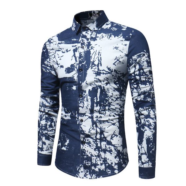 boutique fashion shirt men's style spring and autumn long sleeve floral, White;black
boutique fashion shirt men's style spring and autumn long sleeve floral, White;black