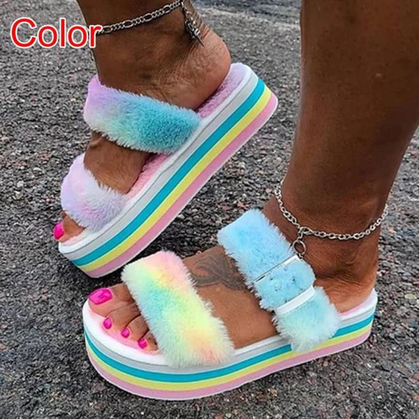 winter home shoes women house slippers warm faux fur ladies soft plush furry female open toe slides fashion, Black
winter home shoes women house slippers warm faux fur ladies soft plush furry female open toe slides fashion, Black