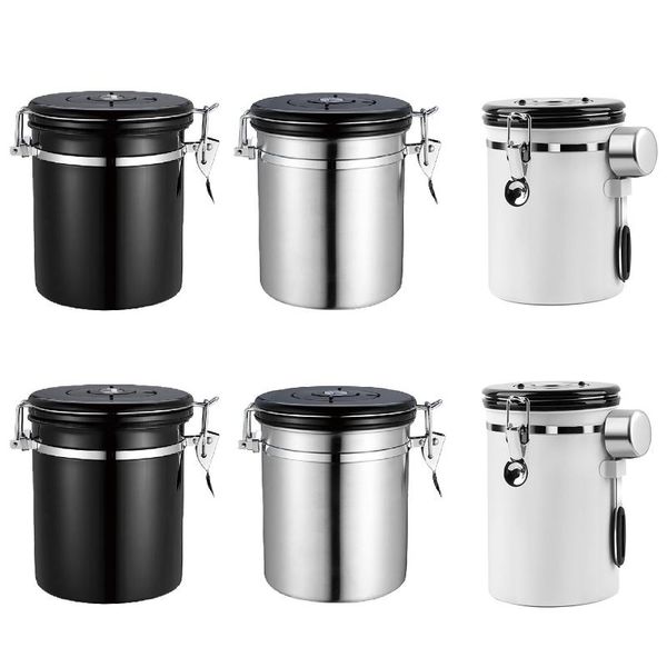 storage bottles & jars 1.5l/1.8l 304 stainless steel coffee beans jar airtight sealed container breather valve with scoop for nuts tea
storage bottles & jars 1.5l/1.8l 304 stainless steel coffee beans jar airtight sealed container breather valve with scoop for nuts tea