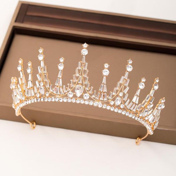 other the wedding crown woman tiaras baroque crystal rhinestone hair ornaments accessories bridal crowns headdress, Golden;white
other the wedding crown woman tiaras baroque crystal rhinestone hair ornaments accessories bridal crowns headdress, Golden;white