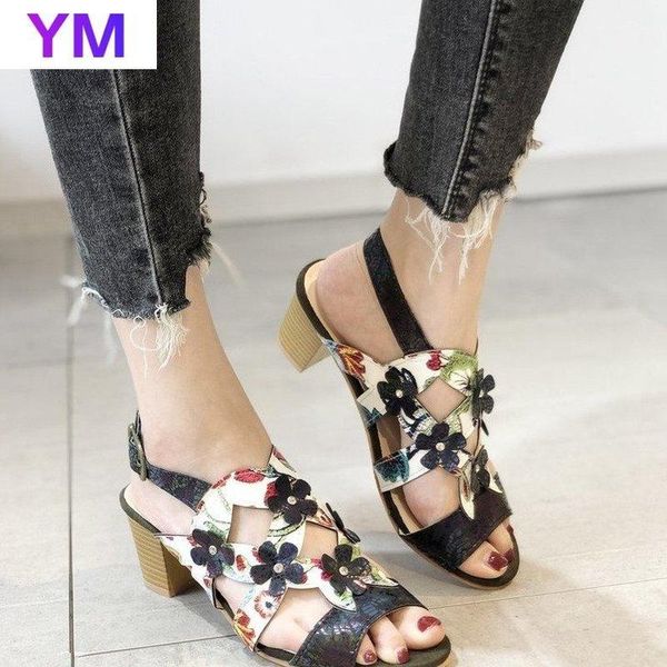 dress shoes 2021 women mid heels sandals open toe woman vintage flower leather shoe plus 43 gladiator sandalias mujer back strap, Black
dress shoes 2021 women mid heels sandals open toe woman vintage flower leather shoe plus 43 gladiator sandalias mujer back strap, Black