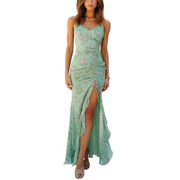 women's swimwear 2021 floral long dress women summer spaghetti strap v neck drawstring ruffle split beach bohemian dresses female, White;black
women's swimwear 2021 floral long dress women summer spaghetti strap v neck drawstring ruffle split beach bohemian dresses female, White;black