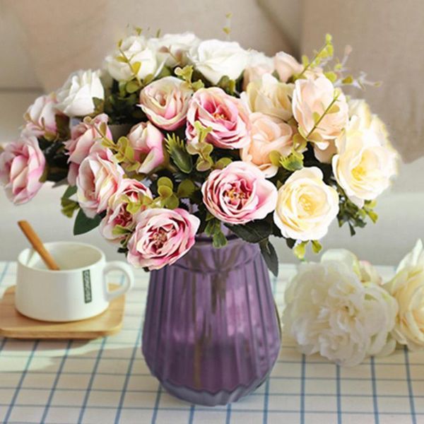 decorative flowers & wreaths 1 bouquet artificial silk rose bride flower wedding party home decoration
decorative flowers & wreaths 1 bouquet artificial silk rose bride flower wedding party home decoration
