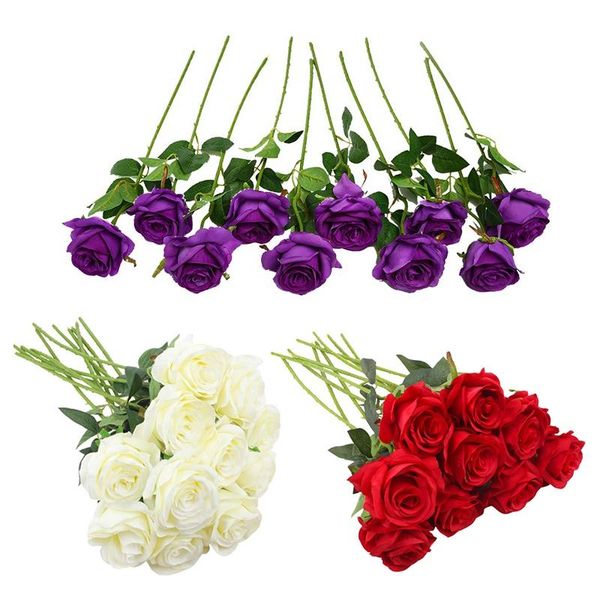 decorative flowers & wreaths artificial rose silk flower fake bouquets arrangment for home party wedding garden decor,10pcs
decorative flowers & wreaths artificial rose silk flower fake bouquets arrangment for home party wedding garden decor,10pcs