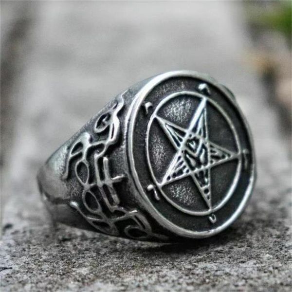 cluster rings gothic witch demon satan pentagram ring punk accessories suitable for adventure brothers gift amulet, Golden;silver
cluster rings gothic witch demon satan pentagram ring punk accessories suitable for adventure brothers gift amulet, Golden;silver