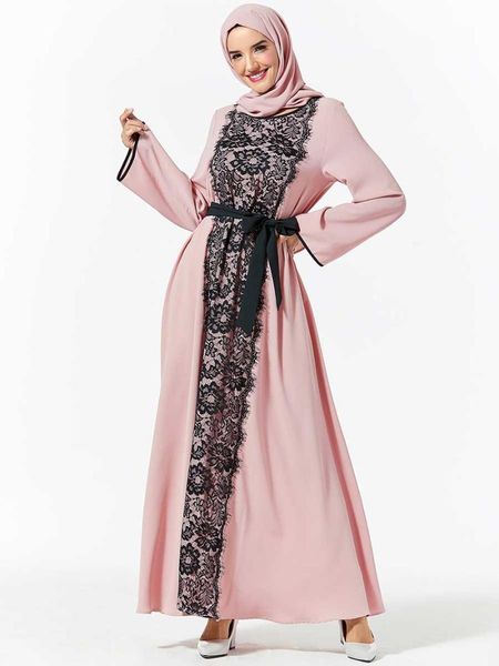 casual dresses elegant muslim lace maxi dress abaya pachwork long robe gowns thobe kimono loose ramadan eid middle east arab islamic clothin, Black;gray
casual dresses elegant muslim lace maxi dress abaya pachwork long robe gowns thobe kimono loose ramadan eid middle east arab islamic clothin, Black;gray
