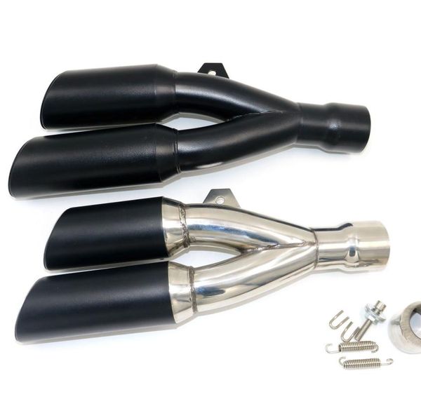 universal motorcycle double hole exhaust pipe pot echappement escape moto motorbike muffler for benelli 502c ninja 250 r1 r3 r25 system
universal motorcycle double hole exhaust pipe pot echappement escape moto motorbike muffler for benelli 502c ninja 250 r1 r3 r25 system