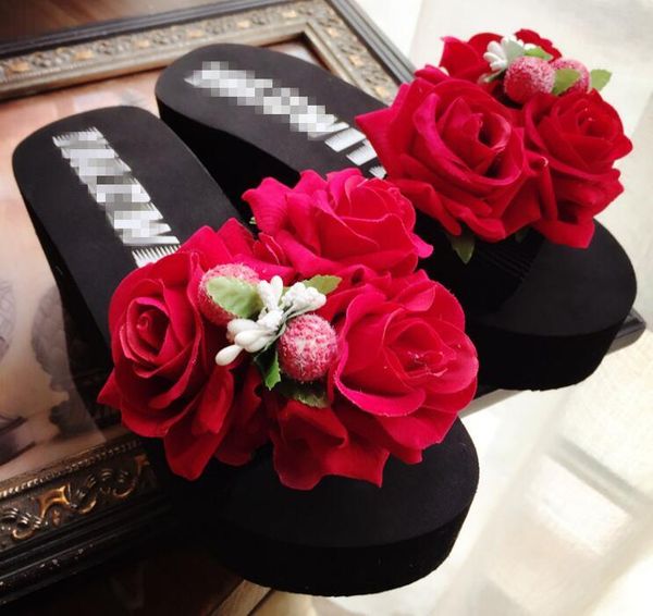 women fashion summer slippers wedge sandals red rose king flip flops house shoes beach shower, Black
women fashion summer slippers wedge sandals red rose king flip flops house shoes beach shower, Black