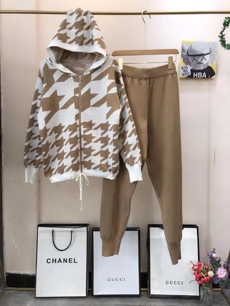 amolapha women knit plaids hooded sweater cardigans + pants tracksuits set casual knitted plaid jacekts suits for woman women's hoodies, Black
amolapha women knit plaids hooded sweater cardigans + pants tracksuits set casual knitted plaid jacekts suits for woman women's hoodies, Black