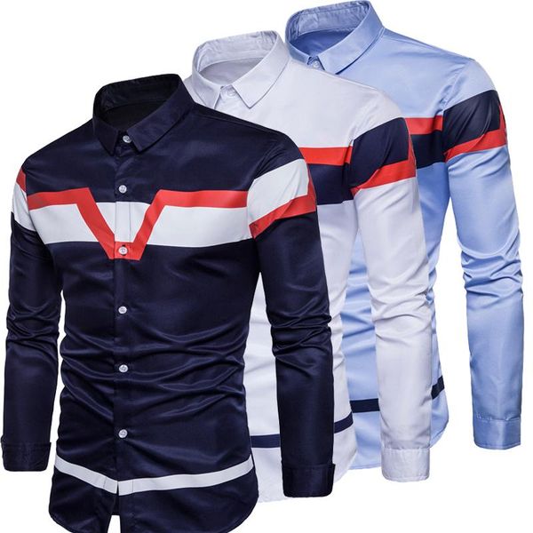 men's casual shirts business exclusive formal classic all-match shirt contrast printing long-sleeved, White;black
men's casual shirts business exclusive formal classic all-match shirt contrast printing long-sleeved, White;black