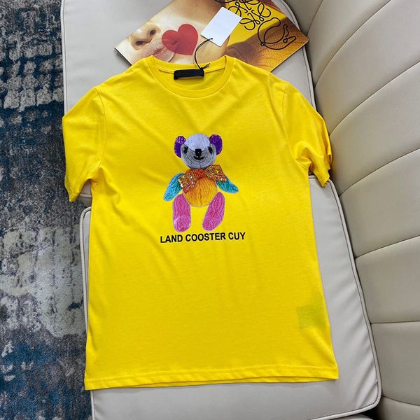 t shirt 2021 summer fashion brand cartoon bear bottom round ne women's short sleeve, White
t shirt 2021 summer fashion brand cartoon bear bottom round ne women's short sleeve, White