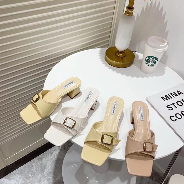 square toe women slides slippers slip on mules shoes solid color square toe belt buckle design shallow sandals summer dress shoe 210513, Black
square toe women slides slippers slip on mules shoes solid color square toe belt buckle design shallow sandals summer dress shoe 210513, Black