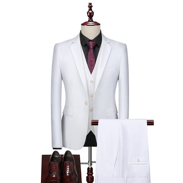 men's suits & blazers 17-color casual slim solid color 3 piece ssts (jackets+pants+vest) business wedding office dress, White;black
men's suits & blazers 17-color casual slim solid color 3 piece ssts (jackets+pants+vest) business wedding office dress, White;black