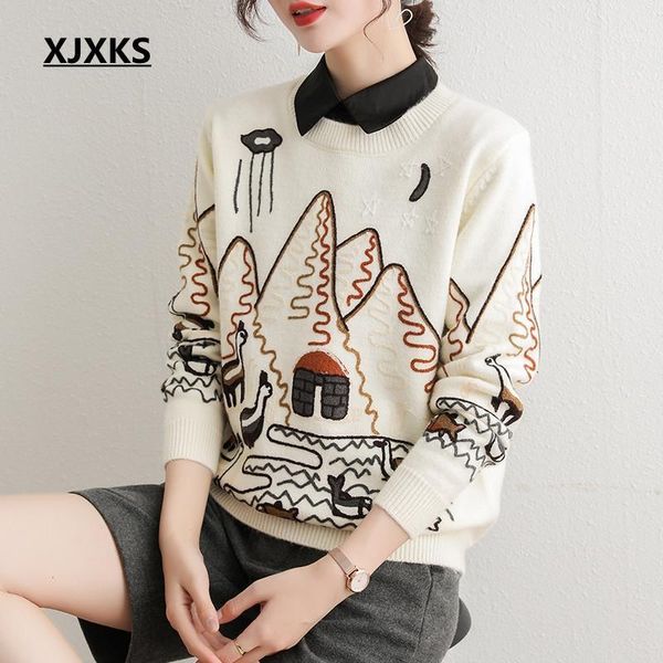 autumn winter sweet lolita cute sweater cartoon knit women casual pullover loose soft women's sweaters, White;black
autumn winter sweet lolita cute sweater cartoon knit women casual pullover loose soft women's sweaters, White;black