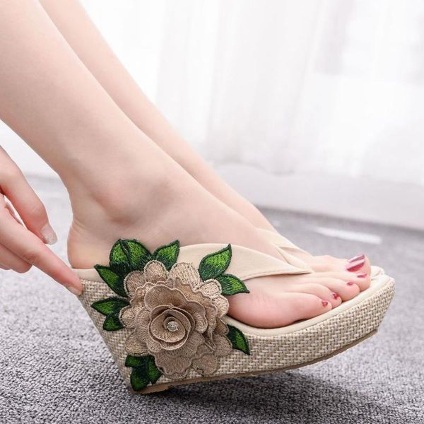 summer bohemian slope heel sandals beach thick-soled slippers embroidered large size and women, Black
summer bohemian slope heel sandals beach thick-soled slippers embroidered large size and women, Black