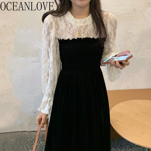lace velour women party dress black white elegant vestidos autumn korean chic robes winter long dresses 18648 210415, Black;gray
lace velour women party dress black white elegant vestidos autumn korean chic robes winter long dresses 18648 210415, Black;gray