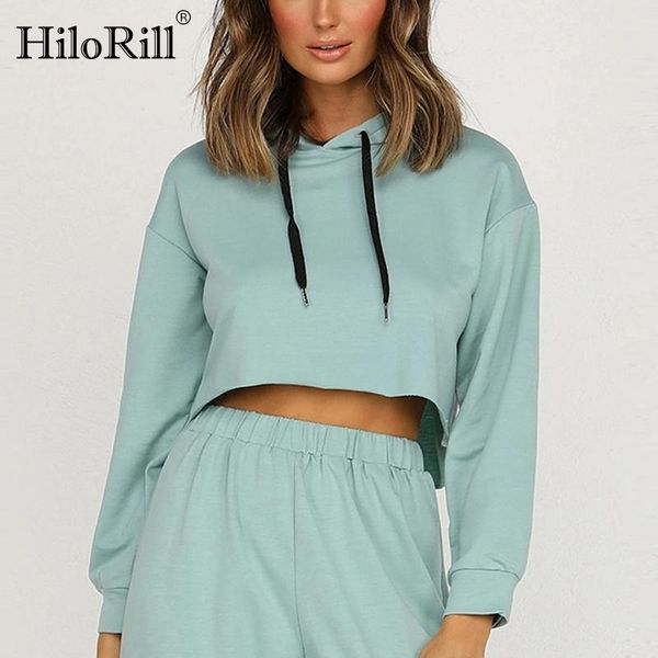 women's hoodies & sweatshirts hilorill women solid color cropped 2021 fashion casual hooded sweatshirt ladies long sleeve pullover, Black
women's hoodies & sweatshirts hilorill women solid color cropped 2021 fashion casual hooded sweatshirt ladies long sleeve pullover, Black