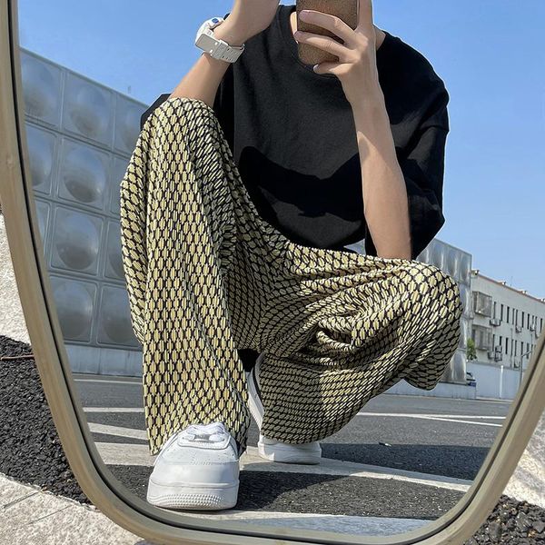 men's pants straight leg fashion stretch waist casual street loose ice silk trousers wide s-5xl, Black
men's pants straight leg fashion stretch waist casual street loose ice silk trousers wide s-5xl, Black