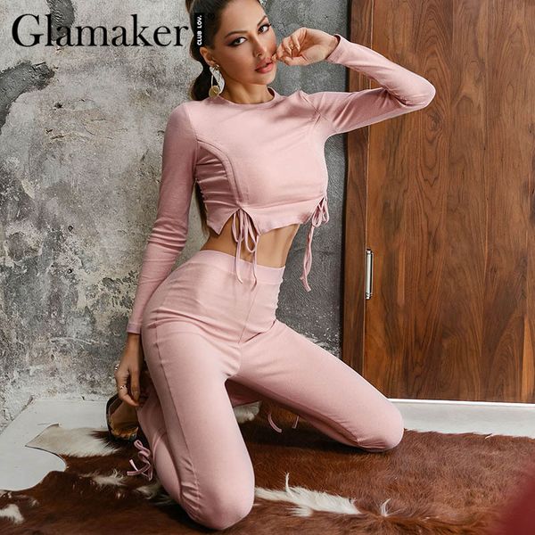 glamaker pink 2 piece suits sportwear women shir crop and bodycon pants casual sets new spring fittness jumpsuit 210412, White
glamaker pink 2 piece suits sportwear women shir crop and bodycon pants casual sets new spring fittness jumpsuit 210412, White