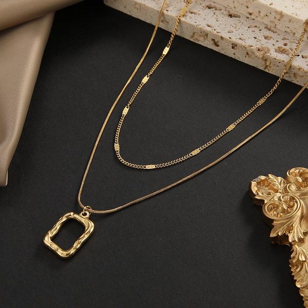 pendant necklaces women's are particularly interesting design simple hip-hop style rectangular jewelry stainless steel necklace, Silver
pendant necklaces women's are particularly interesting design simple hip-hop style rectangular jewelry stainless steel necklace, Silver