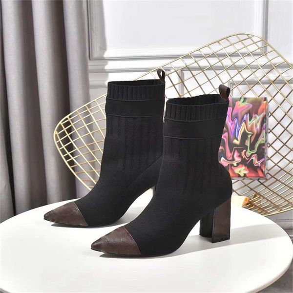 2022 designer socks boots women knitting elasticity high heel boots luxury brand ankle booties elegant high heeled pointed toe boot size35-4, Black
2022 designer socks boots women knitting elasticity high heel boots luxury brand ankle booties elegant high heeled pointed toe boot size35-4, Black