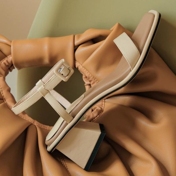 women's genuine leather thick med heel ankle strap sandals open toe narrow band female ol style casual daily shoes for women, Black
women's genuine leather thick med heel ankle strap sandals open toe narrow band female ol style casual daily shoes for women, Black