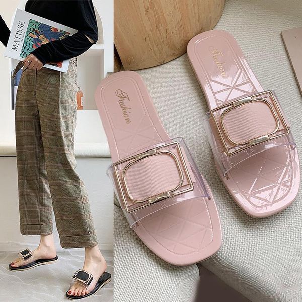 summer 2021 style female slippers go out a flip-flop fashion beach shoes square buckle sea wear sandals, Black
summer 2021 style female slippers go out a flip-flop fashion beach shoes square buckle sea wear sandals, Black