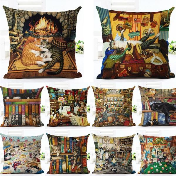 cushion/decorative pillow cute cat printed pattern cotton linen decorative case pillowcase christmas chair cushion cover home decoration
cushion/decorative pillow cute cat printed pattern cotton linen decorative case pillowcase christmas chair cushion cover home decoration