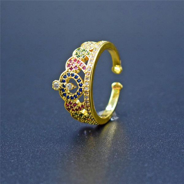 wedding rings my princess queen crown engagement ring resizable women with rainbow cz gold color jewelry, Slivery;golden
wedding rings my princess queen crown engagement ring resizable women with rainbow cz gold color jewelry, Slivery;golden