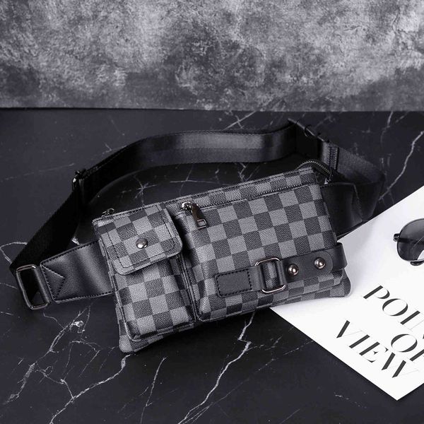 Briefcase 2021 Bag Personality Fashion Brand Lattice Chest Couple Street Shoulder Waist Mobile Phone, Black;red
Briefcase 2021 Bag Personality Fashion Brand Lattice Chest Couple Street Shoulder Waist Mobile Phone, Black;red