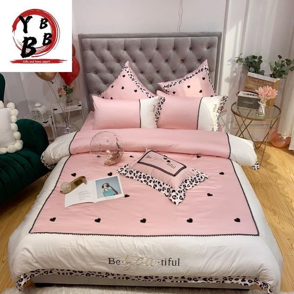 bedding sets luxury embroidery egyptian cotton wedding king duvet cover bed sheet pillowcase pink leopard 4pcs bedclothes
bedding sets luxury embroidery egyptian cotton wedding king duvet cover bed sheet pillowcase pink leopard 4pcs bedclothes