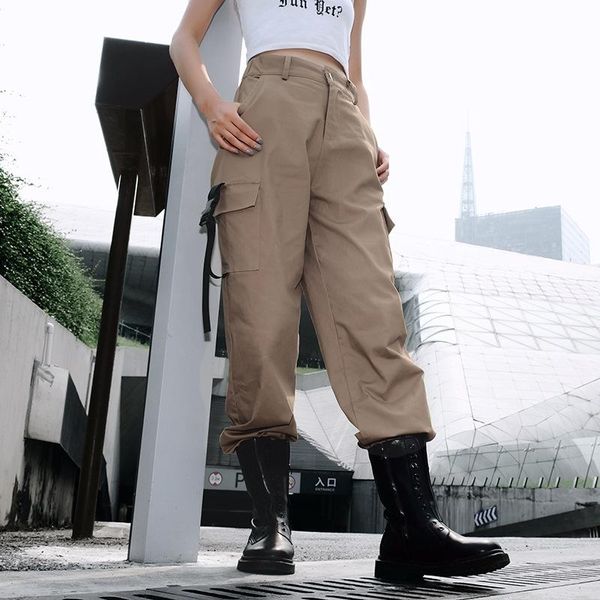 women's pants & capris realpopu casual high waist cargo ol pockets hip hop solid long trousers women basic loose pantalon taille haute, Black;white
women's pants & capris realpopu casual high waist cargo ol pockets hip hop solid long trousers women basic loose pantalon taille haute, Black;white