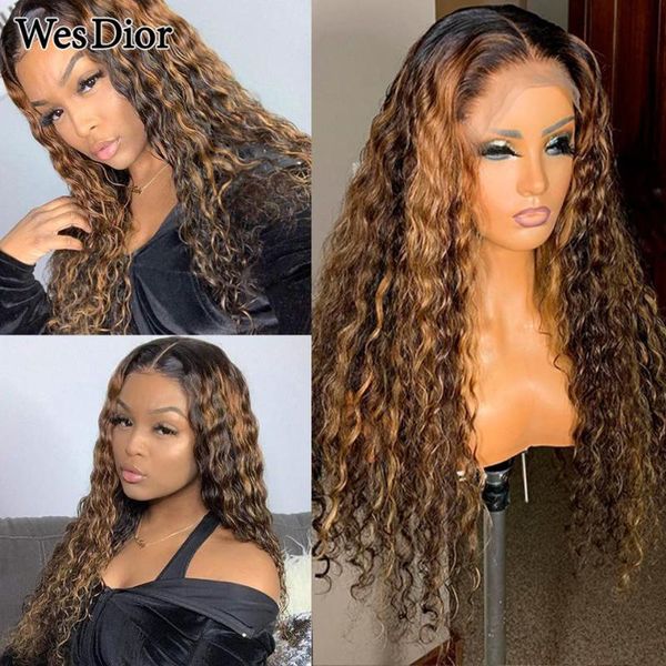 lace wigs ombre highlight wig brazilian curly t part human hair with baby water wave 4x4 closure for women density 180, Black;brown
lace wigs ombre highlight wig brazilian curly t part human hair with baby water wave 4x4 closure for women density 180, Black;brown