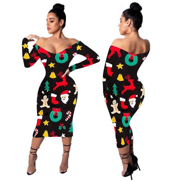 woman dress autumn 2021 party christmas print long sleeve bodycon midi dresses vestido de mujer kobieta sukienka femme robe casual, Black;gray
woman dress autumn 2021 party christmas print long sleeve bodycon midi dresses vestido de mujer kobieta sukienka femme robe casual, Black;gray