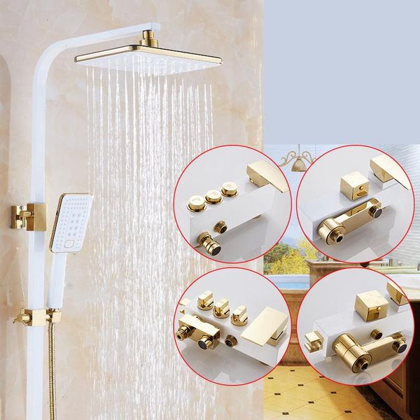 bathroom shower sets different styles faucet set white rainfall and cold water gold mixer
bathroom shower sets different styles faucet set white rainfall and cold water gold mixer